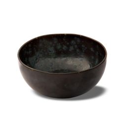 LE COQ Phobos Coppa rotonda alta nera puntinata blu D. 18 cm H. 8,5 cm - Confezione 4 pezzi