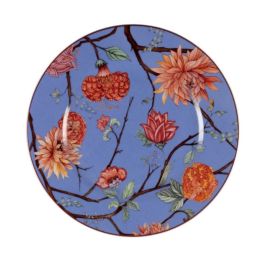 Le Coq KEPOS Piatto rotondo azzurro con fiori cm 31,5 - Confezione da 6 pezzi