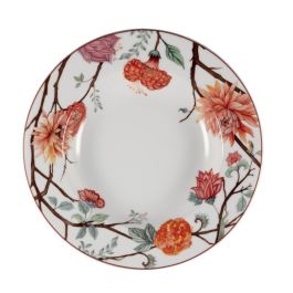 Le Coq KEPOS Piatto fondo con fiori cm 22,5 - Confezione da 6 pezzi