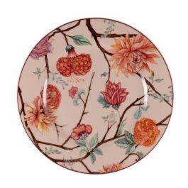 Le Coq KEPOS Piatto pane rosa con fiori cm 16 - Confezione da 6 pezzi