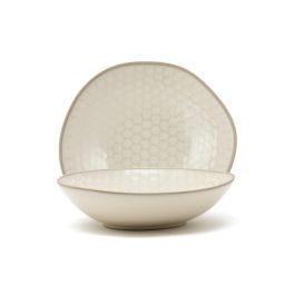 LE COQ Kypseli Piatto Fondo beige 22x20,5 cm H. 5,5 cm - Confezione 6 pezzi