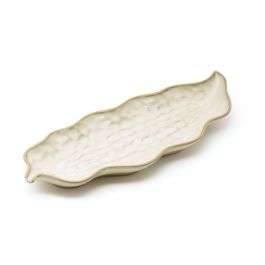 LE COQ Kypseli Vassoio Foglia Stretto beige 24,5x13 cm - Confezione 12 pezzi