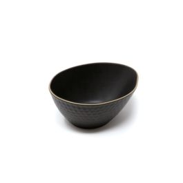 LE COQ Kypseli Coppetta Angolare nero matt 10,5x8,5 cm H. 4,5 cm - Confezione 24 pezzi