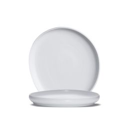 LE COQ Ninfa Piatto Piano bianco matt 28x25 cm H. 3,5 cm - Confezione 3 pezzi