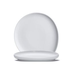 LE COQ Ninfa Piatto Segnaposto Obliquo bianco matt 30,5x27,5 cm H. 4 cm - Confezione 2 pezzi