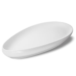 LE COQ Ninfa Vassoio Goccia bianco matt 38x21 cm H. 4 cm - Confezione 2 pezzi