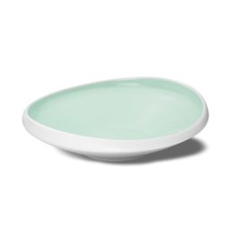 LE COQ Ninfa Piatto Fondo acquamarina e bianco matt D. 26 cm H. 7 cm - Confezione 3 pezzi