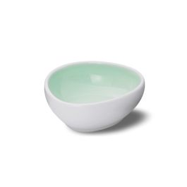 LE COQ Ninfa Coppetta Angolare acquamarina e bianco matt 11x10,5 cm H. 4 cm - Confezione 6 pezzi