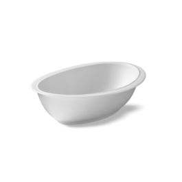 LE COQ Parthenon Coppa Ovale bianco matt 17,5x13 cm H. 5 cm - Confezione 12 pezzi