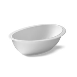 LE COQ Parthenon Coppa Ovale bianco matt 23x17 cm H. 6,5 cm - Confezione 9 pezzi