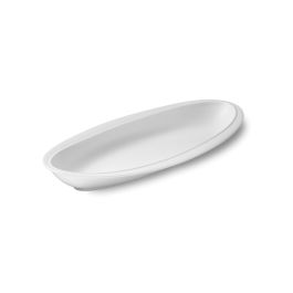 LE COQ Parthenon Vassoio Ovale Fondo bianco matt 26x11,5 cm H. 3 cm - Confezione 12 pezzi