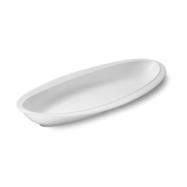 LE COQ Parthenon Vassoio Ovale Fondo bianco matt 30,5x13 cm H. 3,5 cm - Confezione 9 pezzi