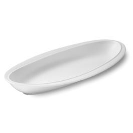 LE COQ Parthenon Vassoio Ovale Fondo bianco matt 36x15,5 cm H. 4 cm - Confezione 9 pezzi
