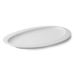 LE COQ Parthenon Vassoio Ovale bianco matt 33x23,5 cm - Confezione 6 pezzi
