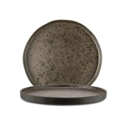 LE COQ Phobos Piatto Piano marrone puntinato 26,5 cm - Confezione 6 pezzi