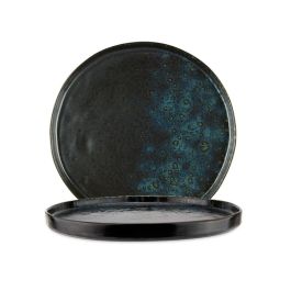 LE COQ Phobos Piatto Piano nero puntinato blu 26,5 cm - Confezione 6 pezzi