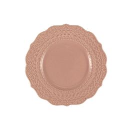 LE COQ Skalistos Piatto Pane rosa con decoro in rilievo 15 cm - Confezione 6 pezzi