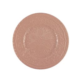 LE COQ Skalistos Piatto Frutta Dessert rosa con decoro in rilievo 22,5 cm - Confezione 6 pezzi