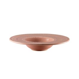 LE COQ Skalistos Pasta Bowl rosa con decoro in rilievo 23 cm - Confezione 6 pezzi