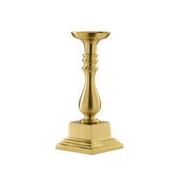 LE COQ Stylos Candelabro oro matt 12,5x12,5 cm H. 38,5 cm