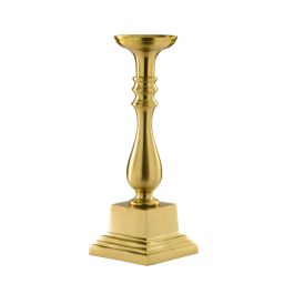 LE COQ Stylos Candelabro oro matt 12,5x12,5 cm H. 43,5 cm