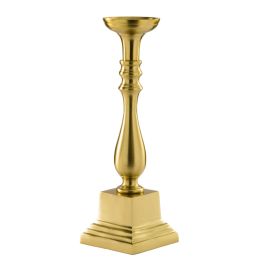 LE COQ Stylos Candelabro oro matt 12,5x12,5 cm H. 48,5 cm