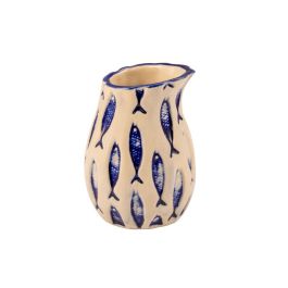 LE COQ THALASSIOS Caraffa bianca con decoro blu in rilievo cl 20 - Confezione da 6 pezzi