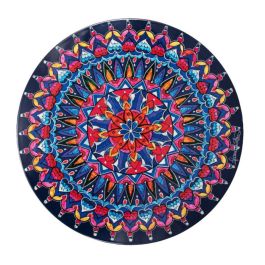 LE COQ POLYCHROMOS Tovaglietta segnaposto in melamina blu decoro mandala - Conf. 6 pz.