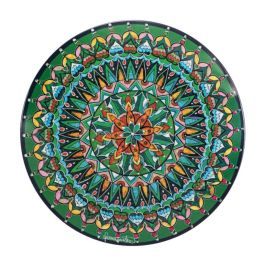 LE COQ POLYCHROMOS Tovaglietta segnaposto in melamina verde decoro mandala - Conf. 6 pz.