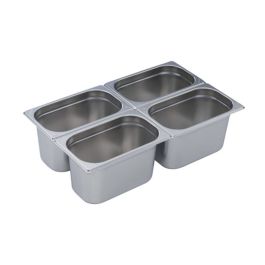 Inox Macel Vasca in acciaio inox GN 1/4 cm 26,5x16,2x10