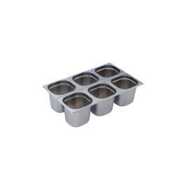 Inox Macel Vasca in acciaio inox GN 1/6 cm 17,6x16,2x6,5