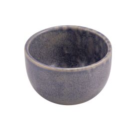 LE COQ Phobos Coppetta rotonda grigia con puntini reattivi blu 8,5 cm - Confezione 12 pezzi