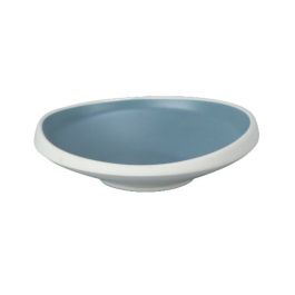 EFAY Taiji Piatto fondo obliquo azzurro in melamina cm 16x15,8x4,5
