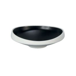 EFAY Taiji Piatto fondo obliquo nero in melamina cm 23,3x23,1x6,1