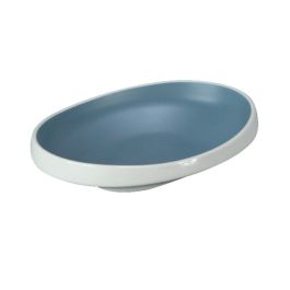 EFAY Taiji Piatto fondo ovale azzurro in melamina cm 20,5x15,4x4,3