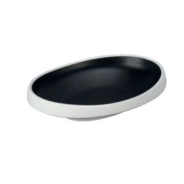 EFAY Taiji Piatto fondo ovale nero in melamina cm 20,5x15,4x4,3
