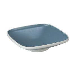 EFAY Taiji Piatto fondo quadrato azzurro in melamina cm 25x25x6,4
