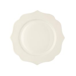 LE COQ Ionica Piatto rotondo color avorio D. 30,5 cm - Confezione 4 pezzi