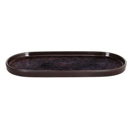 Tognana Piatto Edge Ovale Cm 29 Corten Melamina Marrone - Confezione da 4 pezzi