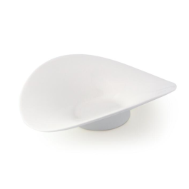 LE COQ Febe Coppa petalo ovale color avorio 30x25 cm H. 7,5 cm