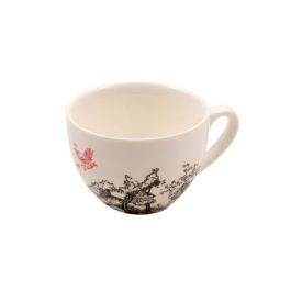 LE COQ KERASIA Tazza da caffè avorio cl 10 con piatto cm 12 - Confezione da 12 set
