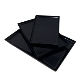 EFAY Vassoio rettangolare nero Lullaby in melamina cm 34,8x23,8