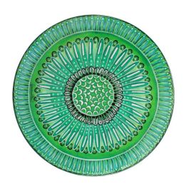 LE COQ POLYCHROMOS Tovaglietta segnaposto in melamina verde decoro piuma - Conf. 6 pz.