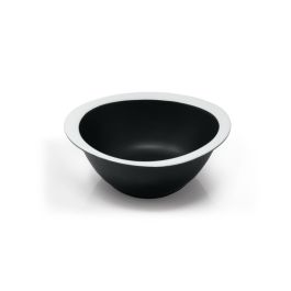 LE COQ Persephone Coppa angolare nera matt con fascia bianca cm 21 - Confezione da 8 pezzi