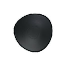 LE COQ Persephone Piatto segnaposto nero matt con filo bianco cm 31,5 - Confezione da 6 pezzi