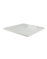 Frescura Piatto Quadro mod. Arte cm 28 Magnesio Matt bianco in porcellana - Confezione da 4 pezzi