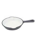 Mini padella in ghisa smaltata grigia per stuzzichini e monoporzioni