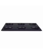 Agnelli Vassoio teglia a 6 stampi antiaderente Gastronorm 1/1 cm 53x32,5