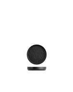 H&H Skin Piatto Frutta e Dolce nero in porcellana a rilievo 8 Cm - Confezione da 6 pezzi
