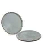 PIATTO PIANO CM 20 POKE GREY PUNTINATO - confezione da 6 pezzi